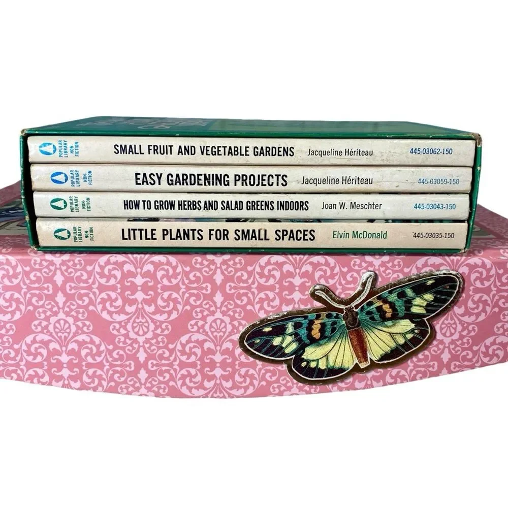 The New Home Gardening Library Vintage Box Set of 4 Paperback Books